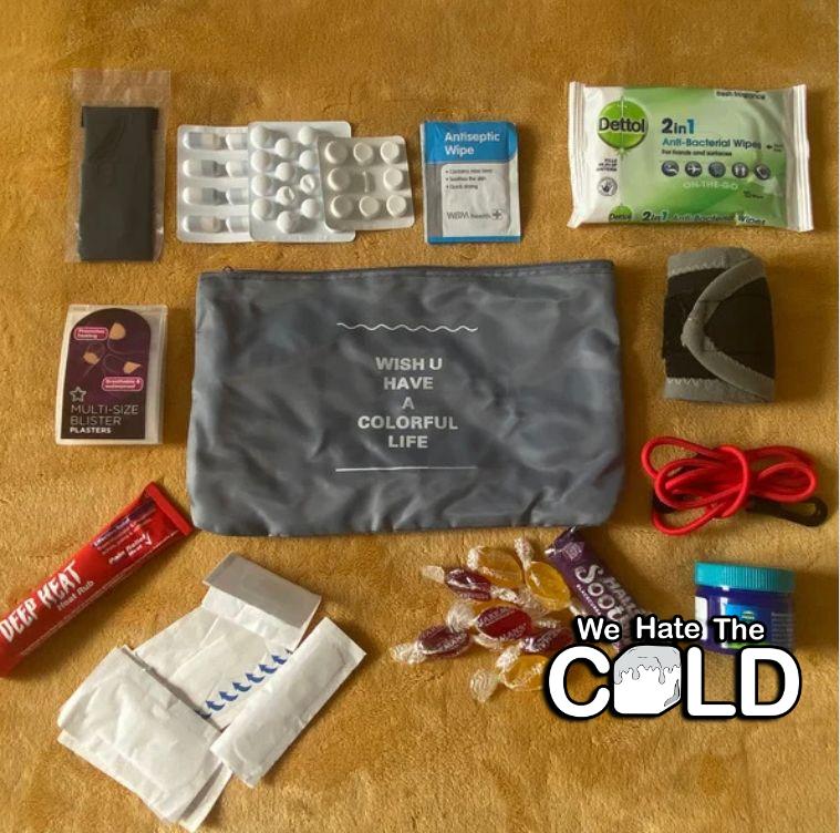 one bag travel packing list medical kit