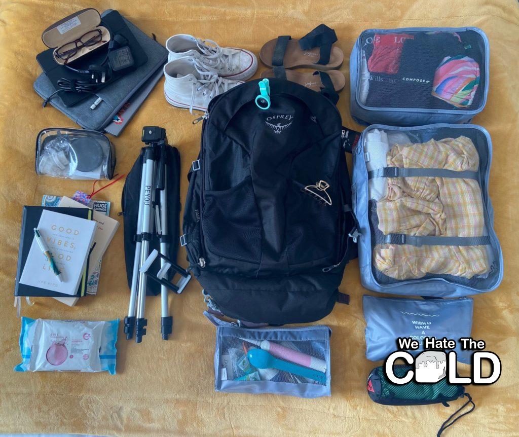 one bag travel packing list total bag