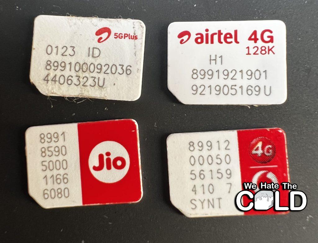 3 prepaid SIM cards india