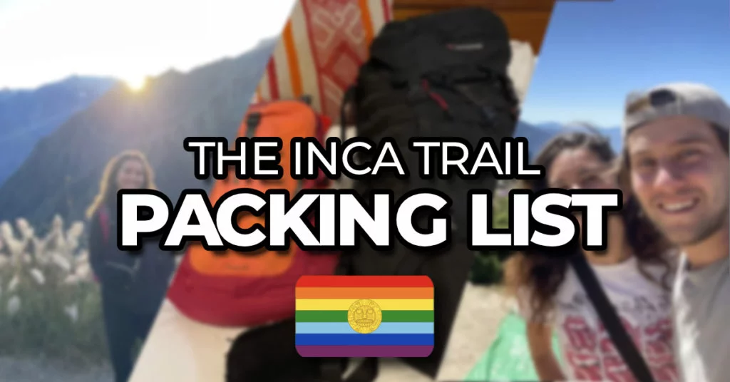 inca trail packing list