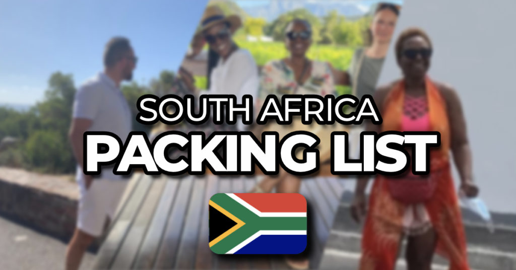 south africa packing list written by local