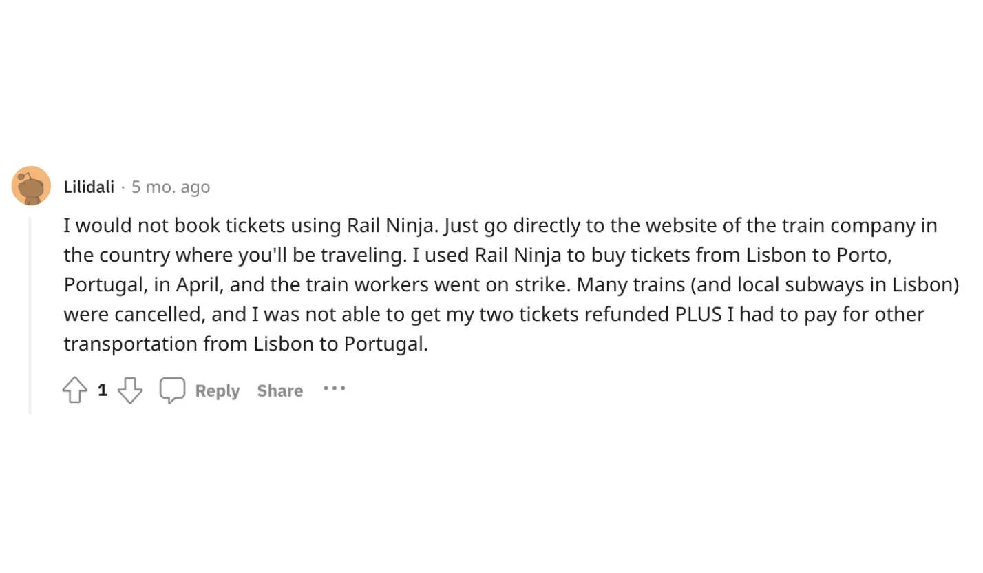 rail ninja reddit customer 